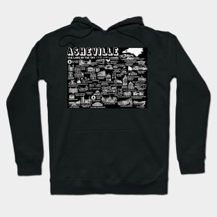 Asheville Map Art Hoodie